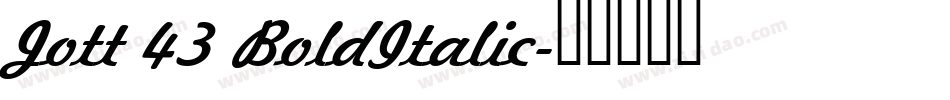 Jott 43 BoldItalic字体转换